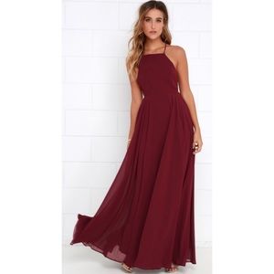 Mythical Kind of Love Wine Red Maxi Dress